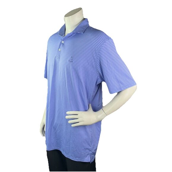 Holderness & Bourne Golf Men XL Performance Fabric Striped Shirt Tailored Fit - Picture 4 of 10